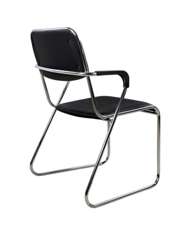ΚΑΡΕΚΛΑ MACHA ΜΕ ΜΠΡΑΤΣΑ HM1020.01 ΜΑΥΡΗ 48x52x81 cm