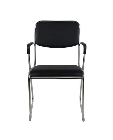 ΚΑΡΕΚΛΑ MACHA ΜΕ ΜΠΡΑΤΣΑ HM1020.01 ΜΑΥΡΗ 48x52x81 cm