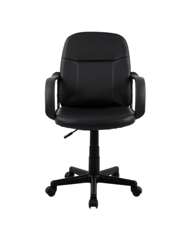 ΚΑΡΕΚΛΑ ΓΡΑΦΕΙΟΥ GRANE HM1005 ΜΕ ΜΠΡΑΤΣΑ ΜΑΥΡO PU 56,5x50x88-100Υ εκ.