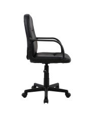 ΚΑΡΕΚΛΑ ΓΡΑΦΕΙΟΥ GRANE HM1005 ΜΕ ΜΠΡΑΤΣΑ ΜΑΥΡO PU 56,5x50x88-100Υ εκ.