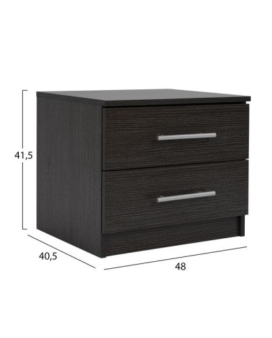 ΚΟΜΟΔΙΝΟ ΜΕΛΑΜΙΝΗΣ CHELSEA HM2220.01 ZEBRANO 48X40,5X41,5 εκ.