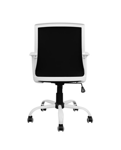ΚΑΡΕΚΛΑ ΓΡΑΦΕΙΟΥ MALFOI HM1053.01 ΜΑΥΡO MESH & ΠΟΔΙ ΜΕΤΑΛΛΙΚΟ 58x59x103 εκ.