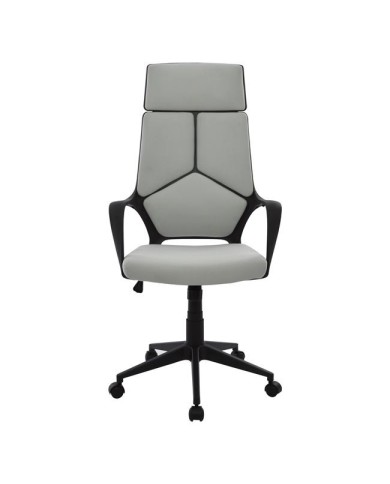 ΚΑΡΕΚΛΑ ΓΡΑΦΕΙΟΥ ANIVIA HM1073.21 ΓΚΡΙ & ΣΚΕΛΕΤΟ ΜΑΥΡΟ 64x61x127 cm