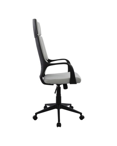 ΚΑΡΕΚΛΑ ΓΡΑΦΕΙΟΥ ANIVIA HM1073.21 ΓΚΡΙ & ΣΚΕΛΕΤΟ ΜΑΥΡΟ 64x61x127 cm