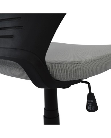 ΚΑΡΕΚΛΑ ΓΡΑΦΕΙΟΥ ANIVIA HM1073.21 ΓΚΡΙ & ΣΚΕΛΕΤΟ ΜΑΥΡΟ 64x61x127 cm