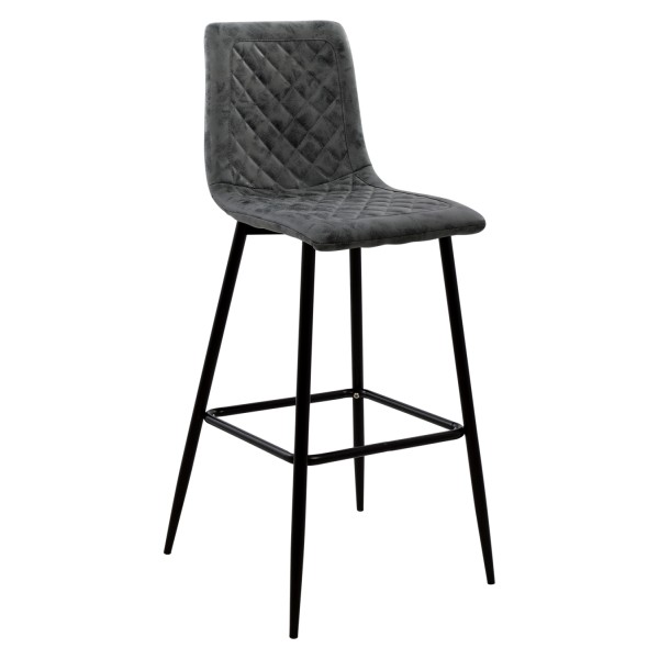 ΣΚΑΜΠΩ ΜΠΑΡ JONAS HM8043.01 ΜΕΤΑΛΛΙΚΟ ΜΕ PU ΜΑΥΡΟ ΓΚΡΙ ΣΥΣΚΕΥΑΣΙΑ 4ΤΜΧ. 40x50x106 εκ.