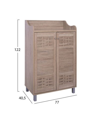 ΠΑΠΟΥΤΣΟΘΗΚΗ-ΝΤΟΥΛΑΠΙ KAILENA ΞΥΛΙΝΗ HM2230.02 SONAMA 77X40,5X122εκ.