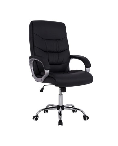 ΚΑΡΕΚΛΑ ΓΡΑΦΕΙΟΥ ZAMORA HM1087.01 ΣΕ ΜΑΥΡΟ ΧΡΩΜΑ 65x68x120 εκ.