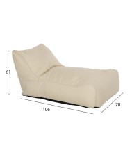 ΠΟΥΦ BLOOM ΑΔΙΑΒΡΟΧΟ HM5111.11 ΜΠΕΖ 106x70x61Υ εκ.