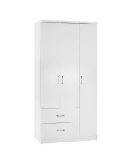 ΝΤΟΥΛΑΠΑ 3ΦΥΛΛΗ ME 2 ΣΥΡΤΑΡΙΑ CAESAR HM340.05 ΛΕΥΚΗ 89x42,5x181 εκ.