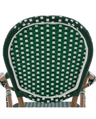 ΠΟΛΥΘΡΟΝΑ ΑΛΟΥΜΙΝΙΟΥ BAMBOO LOOK ΜΕ WICKER ΛΕΥΚΟ ΠΡΑΣΙΝΟ HM5793.01 56x59x98 εκ.