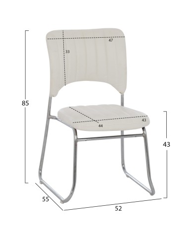 ΚΑΡΕΚΛΑ QUENTI HM1071.02 ΛΕΥΚΗ 52x60x85 εκ.