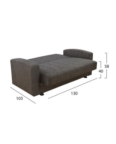ΚΑΝΑΠΕΣ ΚΡΕΒΑΤΙ 2ΘΕΣΙΟΣ DIMOS V16 ΚΑΦΕ HM3075.01 157x77x83 εκ.