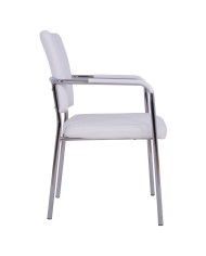 ΚΑΡΕΚΛΑ QUESTA ΜΕ ΜΠΡΑΤΣΑ HM1070.02 ΛΕΥΚΗ 56,5x59x85 cm