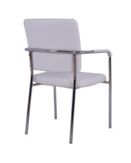 ΚΑΡΕΚΛΑ QUESTA ΜΕ ΜΠΡΑΤΣΑ HM1070.02 ΛΕΥΚΗ 56,5x59x85 cm