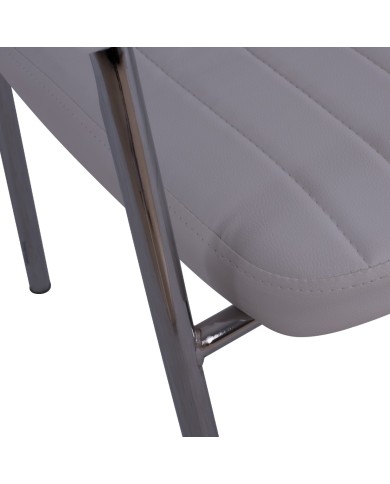 ΚΑΡΕΚΛΑ QUESTA ΜΕ ΜΠΡΑΤΣΑ HM1070.02 ΛΕΥΚΗ 56,5x59x85 cm