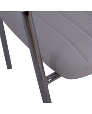 ΚΑΡΕΚΛΑ QUESTA ΜΕ ΜΠΡΑΤΣΑ HM1070.02 ΛΕΥΚΗ 56,5x59x85 cm