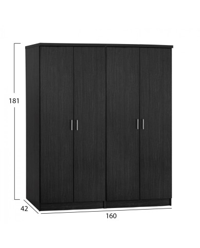 ΣΕΤ 2 ΤΜΧ ΝΤΟΥΛΑΠΑ 4ΦΥΛΛΗ ZEBRANO 160X42X181 HM11350.01