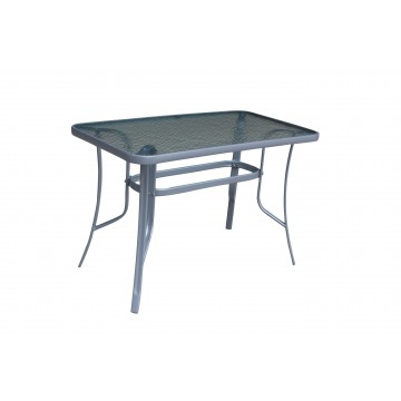 Τραπέζι εξωτερικού χώρου με τζάμι  ασφαλείας σε χρώμα γκρι.