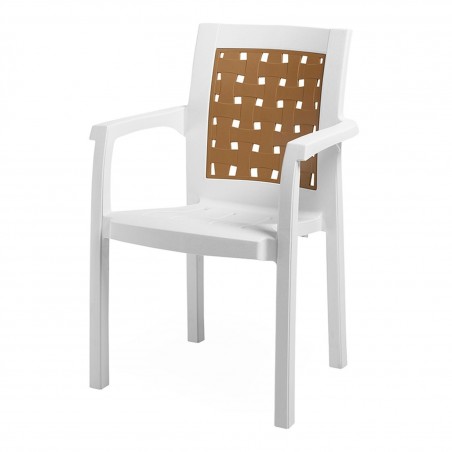 Πλαστική πολυθρονα με ψιλή πλάτη και σχέδιο 59*60*87εκ.