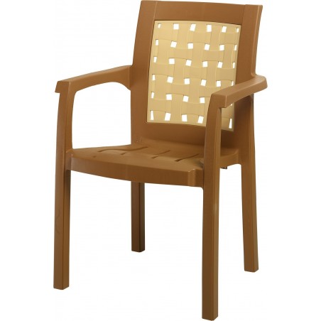 Πλαστική πολυθρονα με ψιλή πλάτη και σχέδιο 59*60*87εκ.