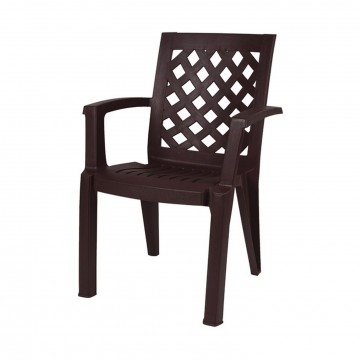 Πλαστική πολυθρονα με ψιλή πλάτη και σχέδιο