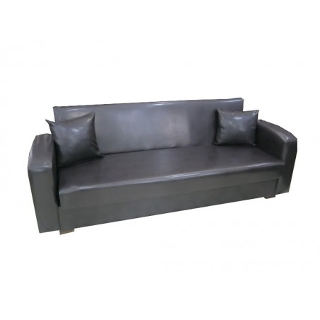 ΚΑΝΑΠΕΣ ΚΡΕΒΑΤΙ ΤΡΙΘΕΣΙΟΣ ΜΕ ΑΠΟΘΗΚΕΥΤΙΚΟ ΧΩΡΟ ΜΕ ΚΑΦΕ ΣΚΟΥΡΗ ΔΕΡΜΑΤΙΝΗ 210*80*75εκ.