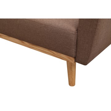 καναπες κρεβατι υφασμα σε καφε χρωμα με μπρατσα