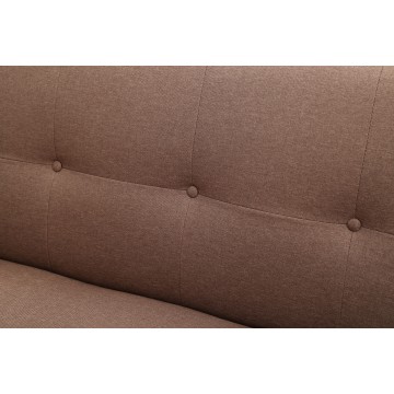 καναπες κρεβατι υφασμα σε καφε χρωμα με μπρατσα