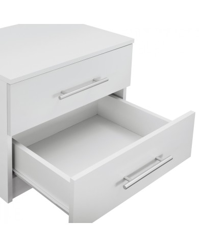 ΚΟΜΟΔΙΝΟ ΜΕΛΑΜΙΝΗΣ CHELSEA HM2220.05 ΛΕΥΚΟ 48x40,5x41,5 εκ.