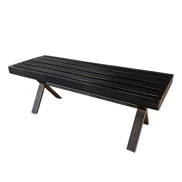 Παγκάκι μεταλλικό χωρίς πλάτη και μπράτσα XG18C002  μπρονζε 120x50x50εκ