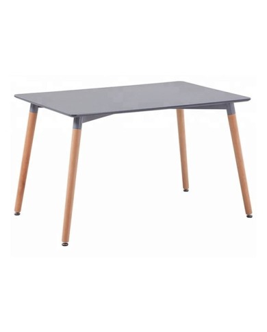 ΤΡΑΠΕΖΙ MINIMAL HM008.10 ΓΚΡΙ ΜΕ ΞΥΛΙΝΑ ΠΟΔΙΑ ΟΞΙΑ 120X80X73Υ εκ.