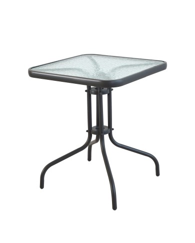 τραπεζι τετραγωνο 60cm*60cm μεταλλικό εξωτερικου χώρου γκρι χρώματος