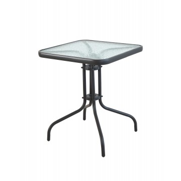 τραπεζι τετραγωνο 60cm*60cm μεταλλικό εξωτερικου χώρου γκρι χρώματος