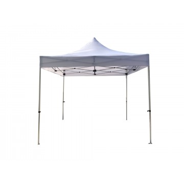 Κιόσκι πτυσσόμενο αλουμινίου 3mx3m βαρέως τύπου με λευκό ύφασμα αδιάβροχο 260gr