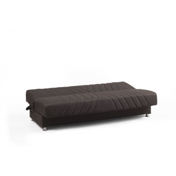 Καναπές κρεβατι μπαούλο 3θεσιος μαυρο καφέ