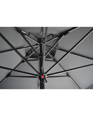 Ομπρέλα αλουμινίου 3x4μ υφασμάτινη 320g/㎡ Polyester με αεραγωγό επικάλυψη PU σε γκρι χρώμα επαγγελματική SL-UM007