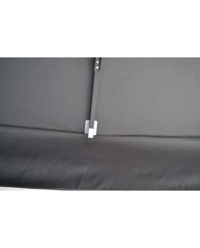 Ομπρέλα αλουμινίου 3x4μ υφασμάτινη 320g/㎡ Polyester με αεραγωγό επικάλυψη PU σε γκρι χρώμα επαγγελματική SL-UM007