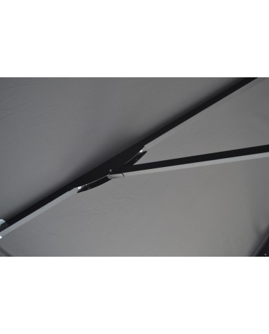 Ομπρέλα αλουμινίου 4x4μ υφασμάτινη 320g/㎡ Polyester με αεραγωγό επικάλυψη PU σε γκρι χρώμα επαγγελματική SL-UM007