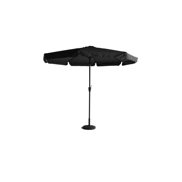 Ομπρέλα κήπου μπαλκονιού στρογγυλή Φ3μ γκρι 180g/㎡ Polyester ανάκληση 8 ακτίνες αεραγωγό διαιρούμενη με μανιβέλα SL-UM011