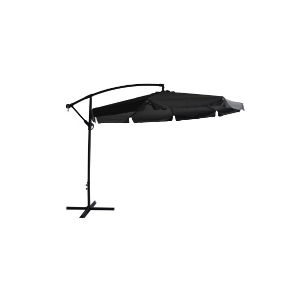 Ομπρέλα κρεμαστή τηλεσκοπική Φ3μ με βάση μεταλλική 8 ακτίνες πολυεστέρα 180g/㎡με φραμπαλά γκρι χρώμα SL-UM003