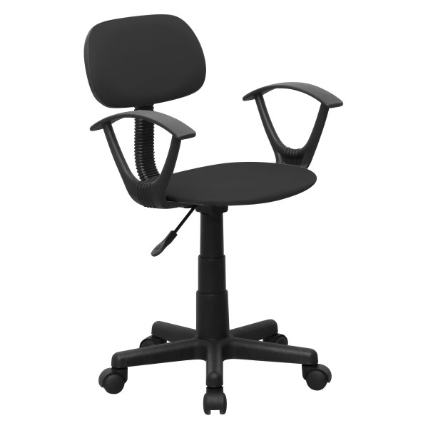 Παιδική καρέκλα εργασίας με μπάτσα από ύφασμα σε χρώμα μαύρο QZY-A18R 51x17x47.5