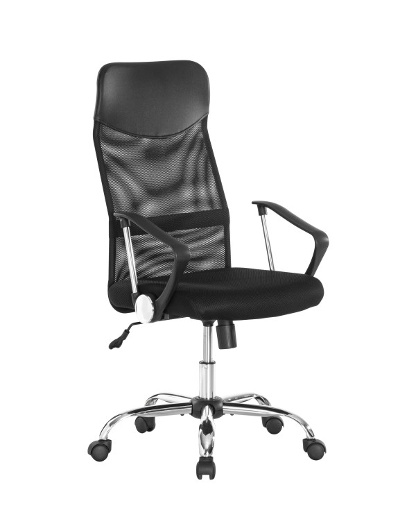 Πολυθρόνα γραφείου από ύφασμα mesh σε χρώμα μαύρο QZY-2501G5 75,5x18,5x58
