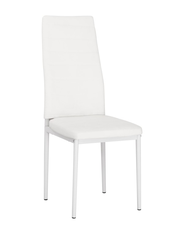 Καρέκλα μεταλλική-pvc χρώματος άσπρο DY-N2302 40x40x96εκ