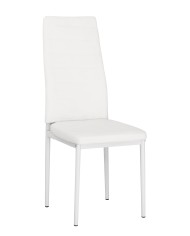 Καρέκλα μεταλλική-pvc χρώματος άσπρο DY-N2302 40x40x96εκ