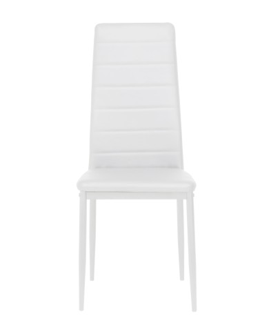 Καρέκλα μεταλλική-pvc χρώματος άσπρο DY-N2302 40x40x96εκ