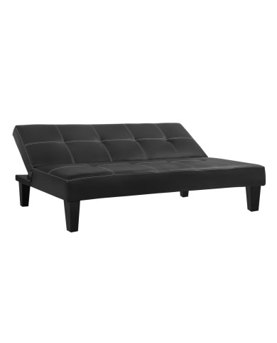 ΚΑΝΑΠΕΣ ΚΡΕΒΑΤΙ 3Θ HM3002.02 ΜΑΥΡΟΣ PU ΜΕ ΓΑΖΙΑ 186x90x82