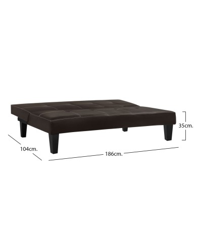 ΚΑΝΑΠΕΣ ΚΡΕΒΑΤΙ 3Θ HM3002.04 ΚΑΦΕ PU ΜΕ ΓΑΖΙΑ 186x90x82