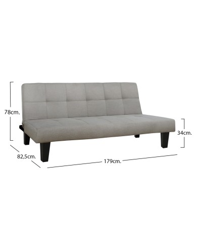 ΚΑΝΑΠΕΣ ΚΡΕΒΑΤΙ ODESSA HM3000.01 ΥΦΑΣΜΑ ΜΠΕΖ 179x80x79 εκ.