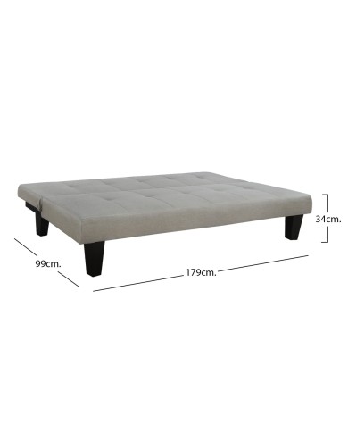 ΚΑΝΑΠΕΣ ΚΡΕΒΑΤΙ ODESSA HM3000.01 ΥΦΑΣΜΑ ΜΠΕΖ 179x80x79 εκ.